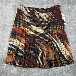 NWT Laura Ashley Skirt Women's 1X‎ Autumn Spice Knee Length Trip Ready
